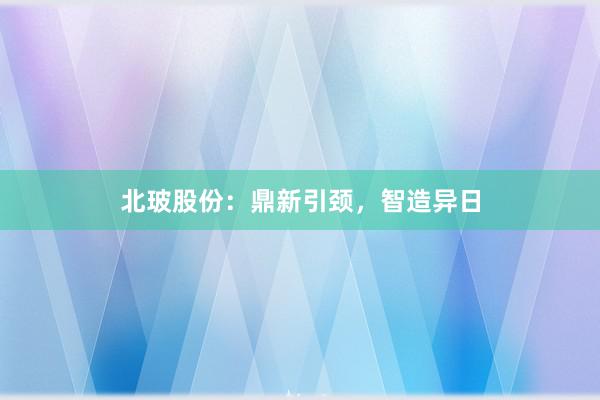 北玻股份：鼎新引颈，智造异日
