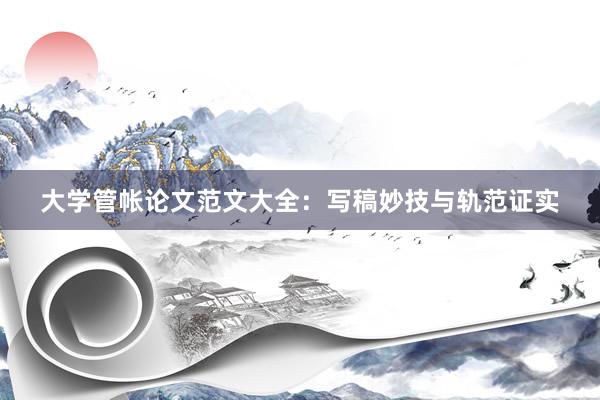 大学管帐论文范文大全：写稿妙技与轨范证实